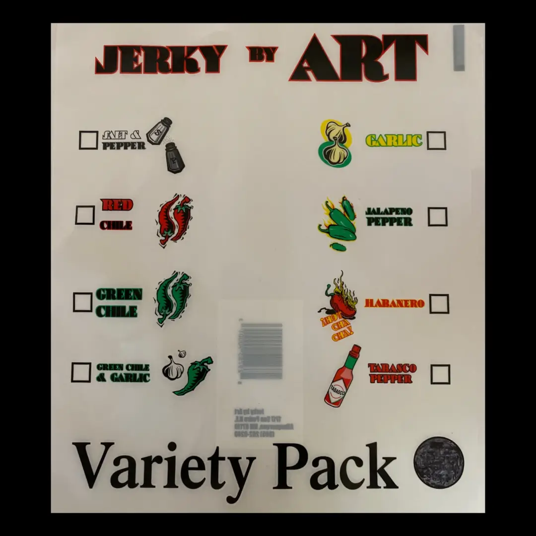 Beef Jerky Variety Pack Flavors made in Albuquerque, NM